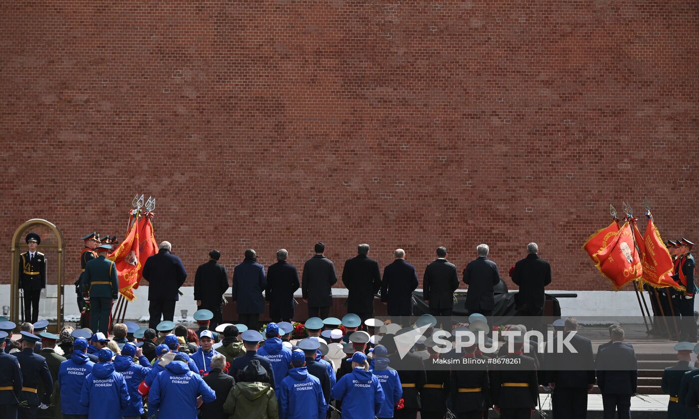 Russia Putin WWII Victory Day Wreath Laying