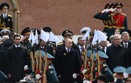 Russia Putin WWII Victory Day Wreath Laying