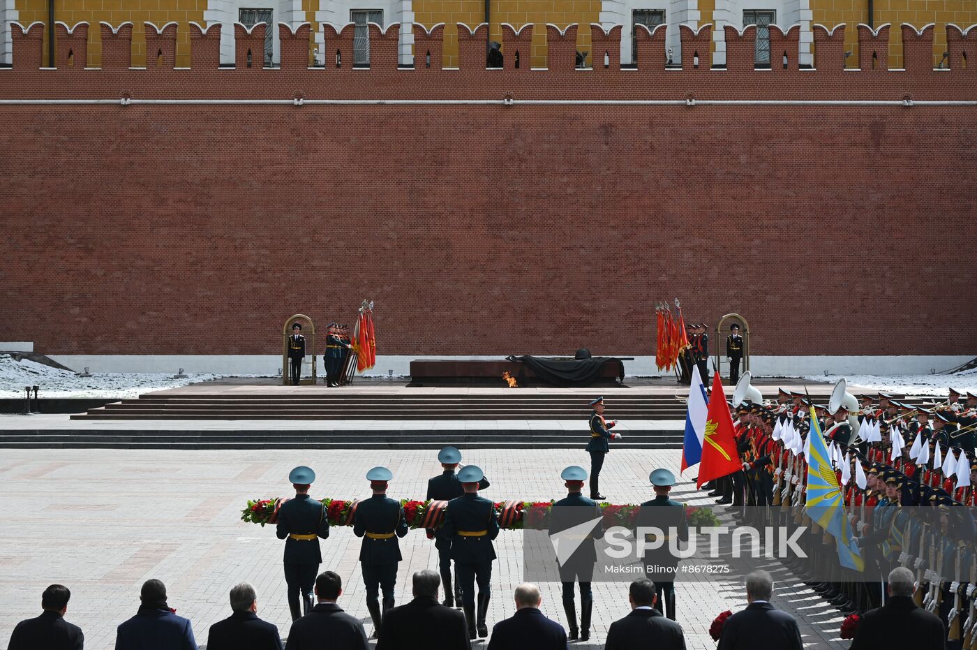 Russia Putin WWII Victory Day Wreath Laying