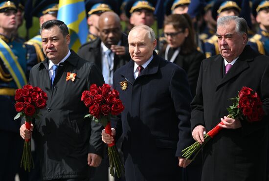 Russia Putin WWII Victory Day Wreath Laying