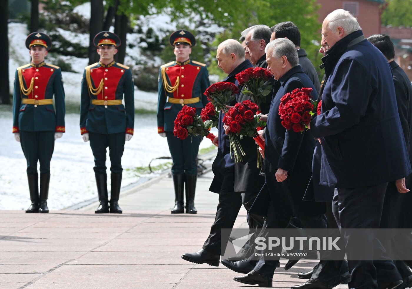 Russia Putin WWII Victory Day Wreath Laying