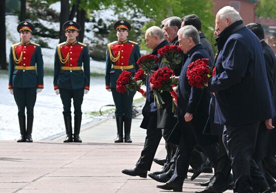 Russia Putin WWII Victory Day Wreath Laying