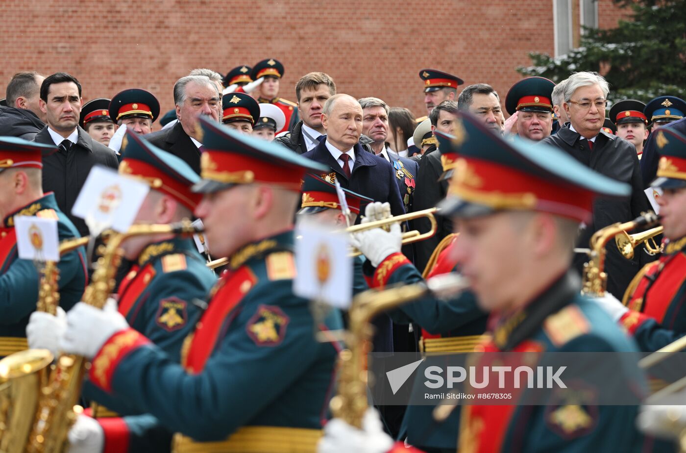 Russia Putin WWII Victory Day Wreath Laying