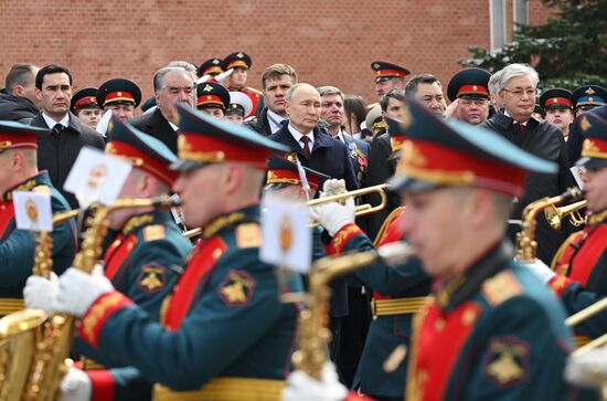 Russia Putin WWII Victory Day Wreath Laying