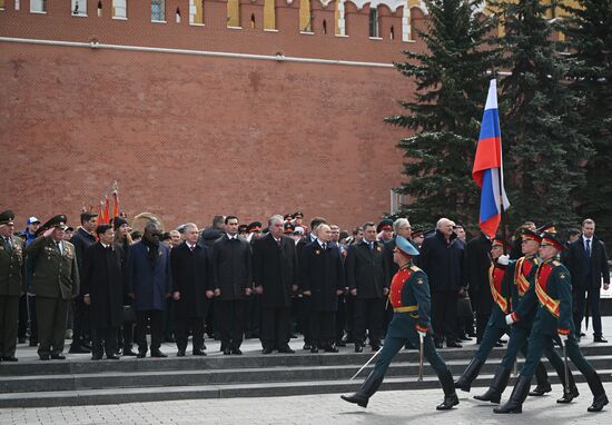 Russia Putin WWII Victory Day Wreath Laying