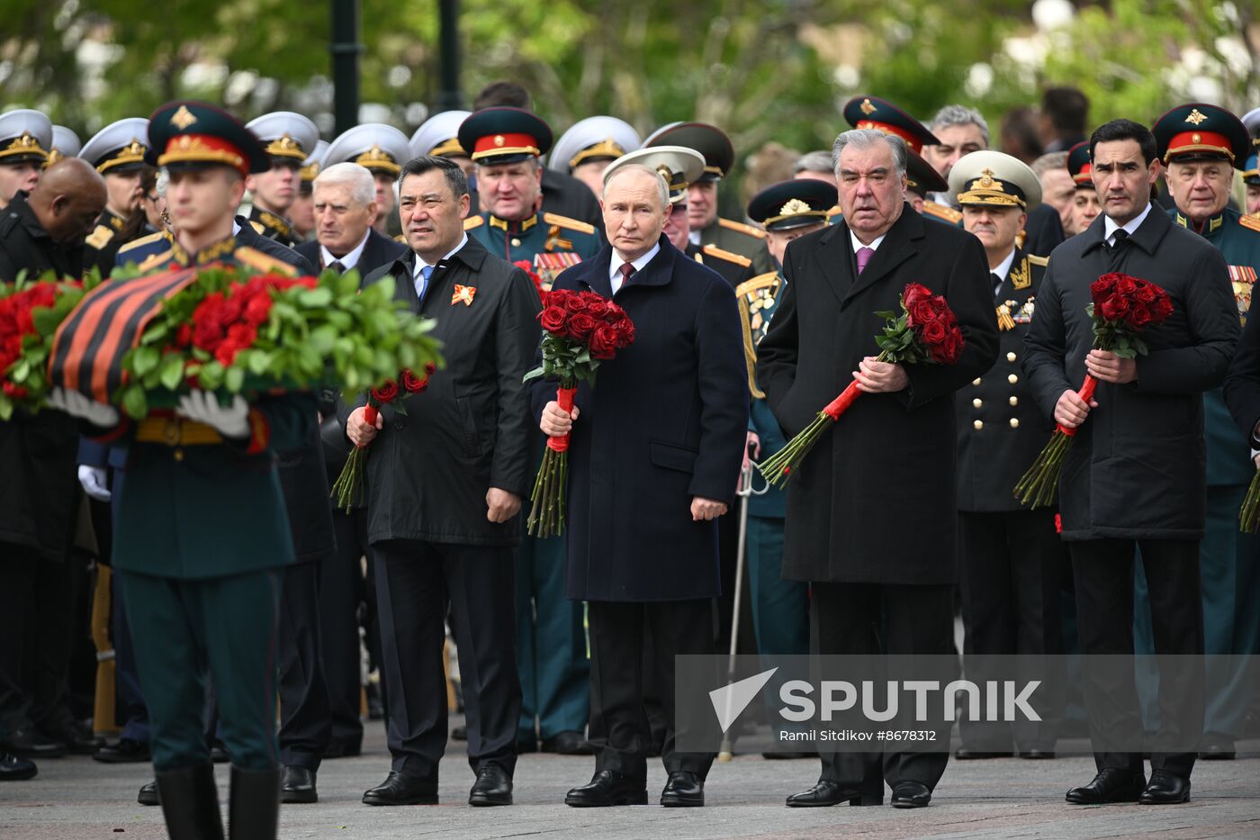 Russia Putin WWII Victory Day Wreath Laying