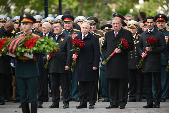 Russia Putin WWII Victory Day Wreath Laying