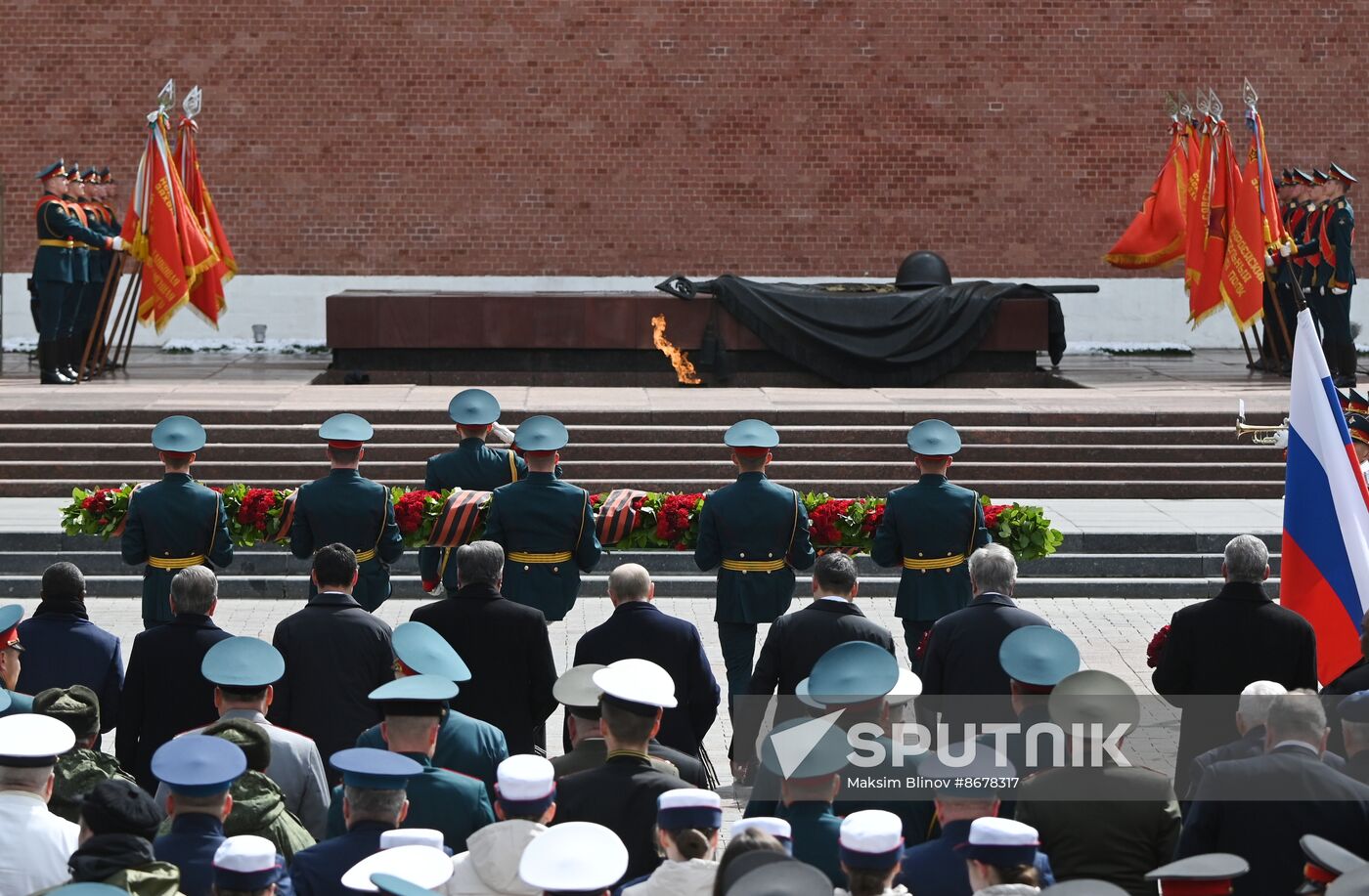 Russia Putin WWII Victory Day Wreath Laying