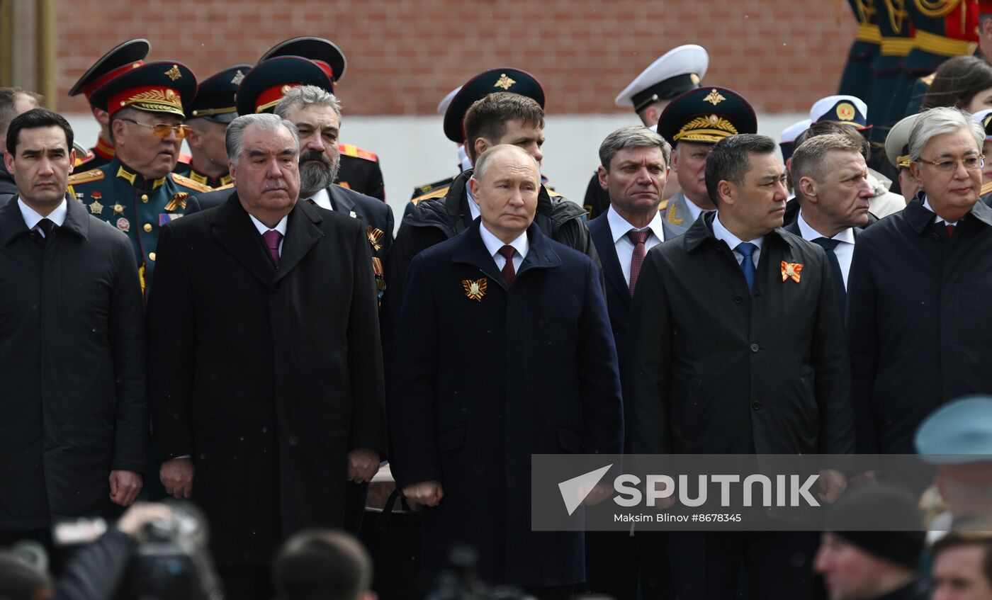 Russia Putin WWII Victory Day Wreath Laying