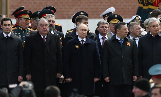 Russia Putin WWII Victory Day Wreath Laying