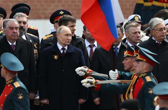 Russia Putin WWII Victory Day Wreath Laying