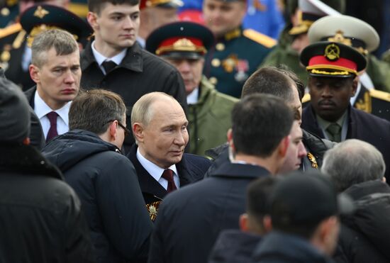 Russia Putin WWII Victory Day Wreath Laying