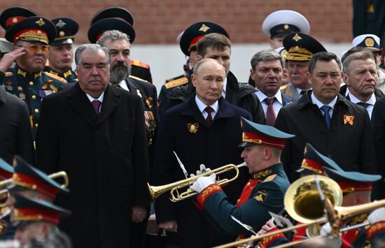 Russia Putin WWII Victory Day Wreath Laying