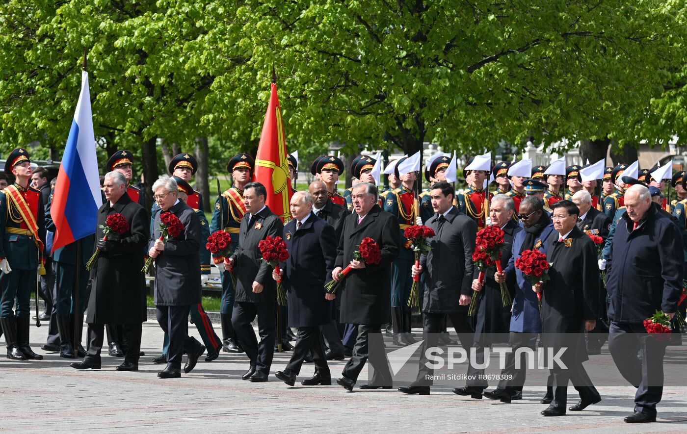 Russia Putin WWII Victory Day Wreath Laying