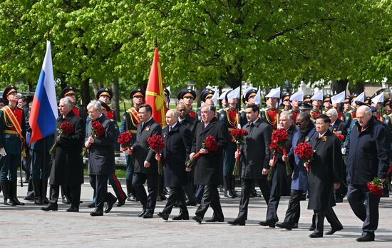 Russia Putin WWII Victory Day Wreath Laying