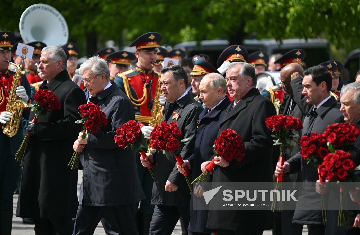 Russia Putin WWII Victory Day Wreath Laying