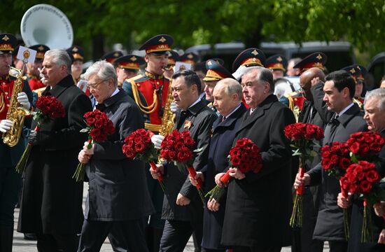 Russia Putin WWII Victory Day Wreath Laying