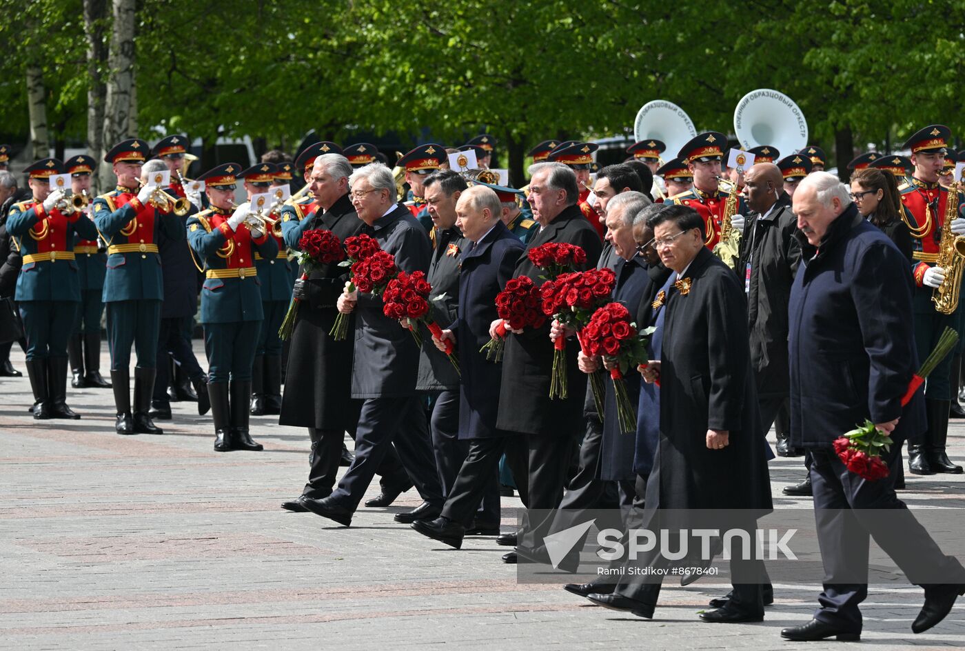 Russia Putin WWII Victory Day Wreath Laying