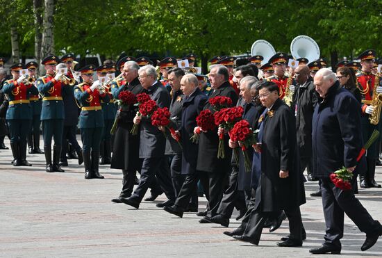 Russia Putin WWII Victory Day Wreath Laying