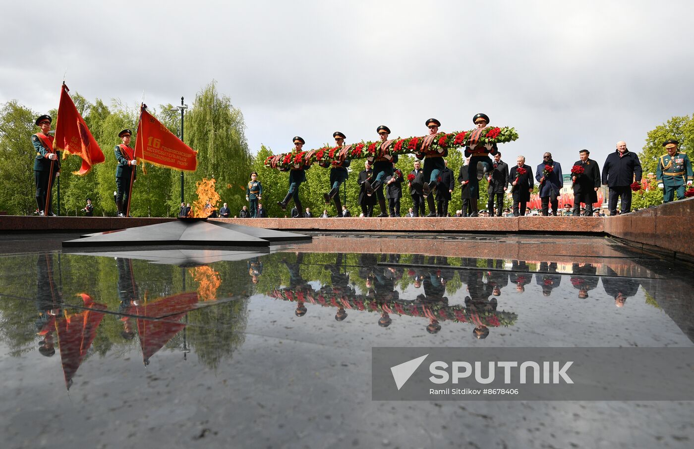 Russia Putin WWII Victory Day Wreath Laying