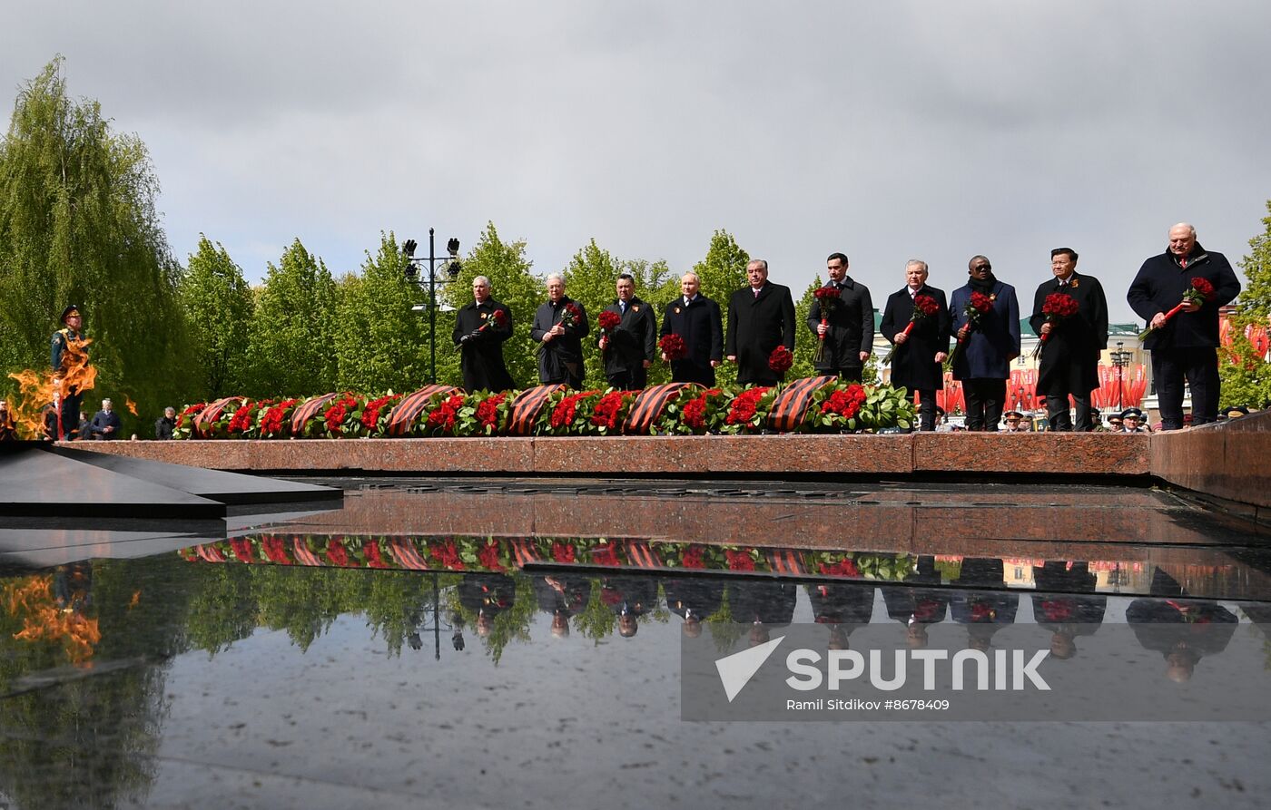 Russia Putin WWII Victory Day Wreath Laying