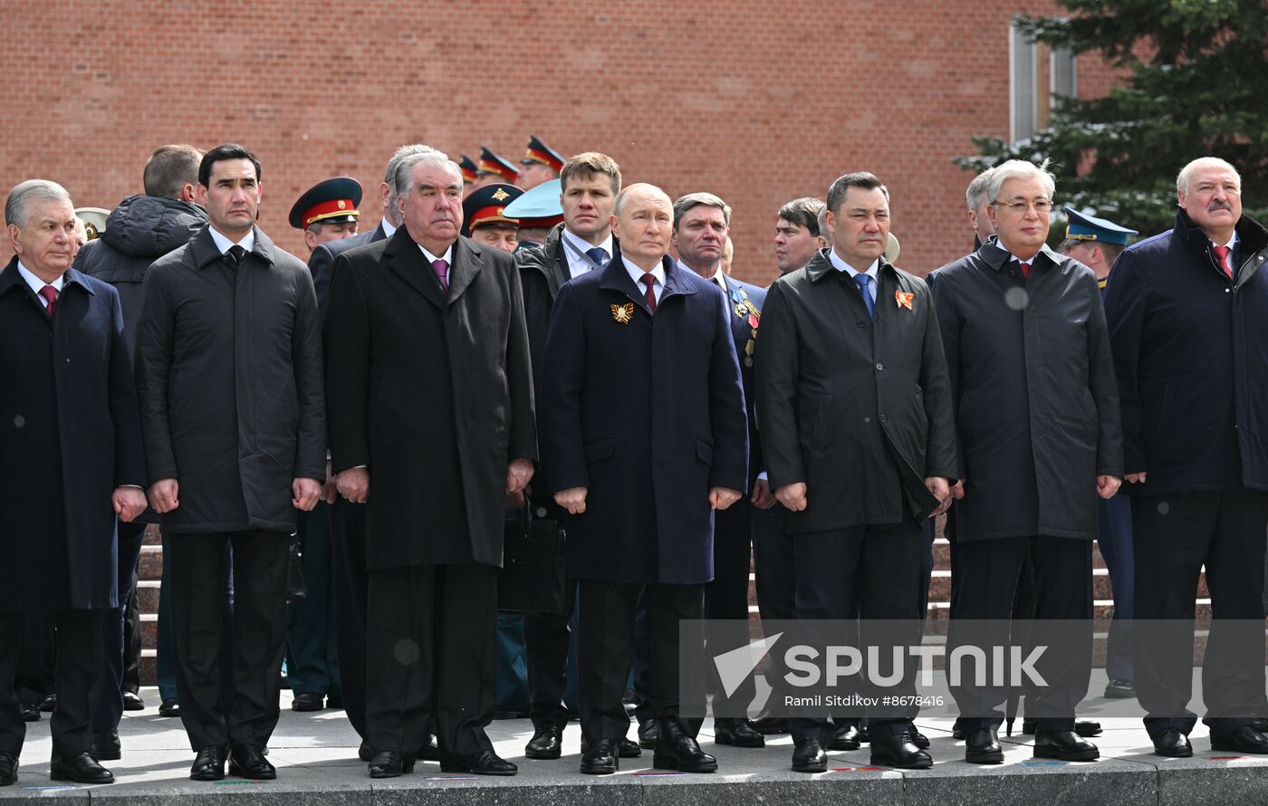 Russia Putin WWII Victory Day Wreath Laying