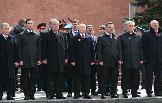 Russia Putin WWII Victory Day Wreath Laying