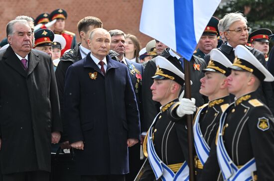 Russia Putin WWII Victory Day Wreath Laying