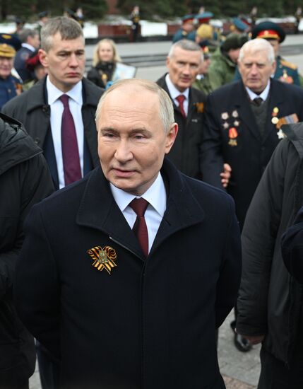 Russia Putin WWII Victory Day Wreath Laying