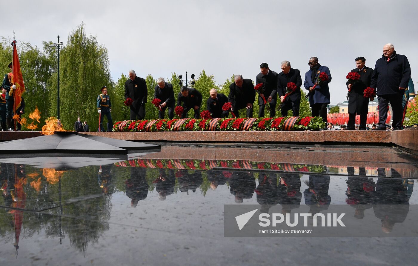 Russia Putin WWII Victory Day Wreath Laying