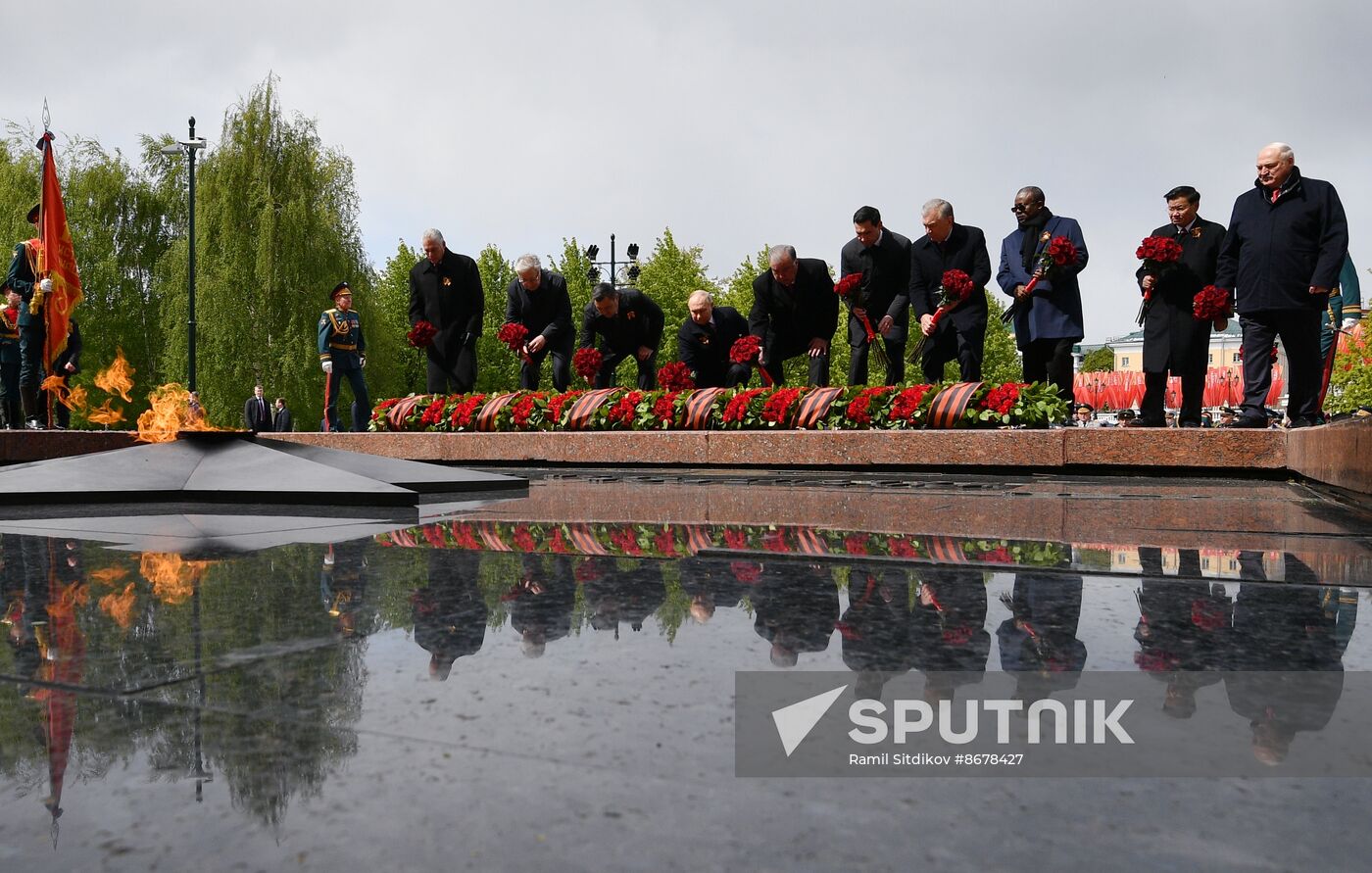 Russia Putin WWII Victory Day Wreath Laying