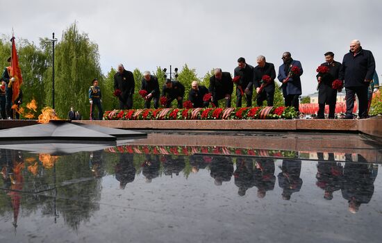 Russia Putin WWII Victory Day Wreath Laying