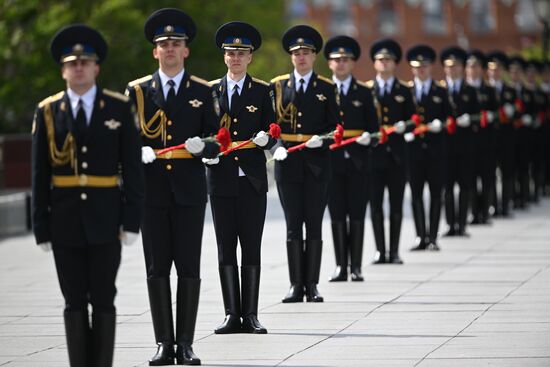 Russia Putin WWII Victory Day Wreath Laying