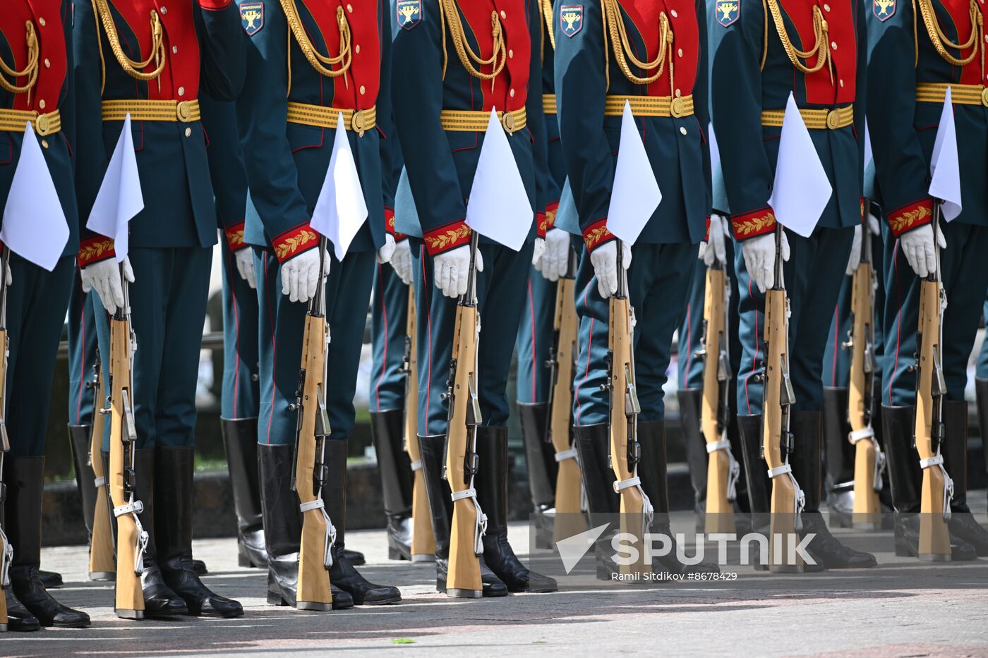 Russia Putin WWII Victory Day Wreath Laying