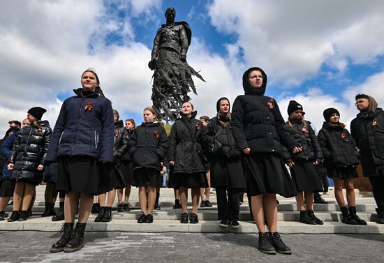 Russia WWII Victory Day Rzhev Memorial