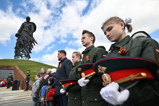 Russia WWII Victory Day Rzhev Memorial