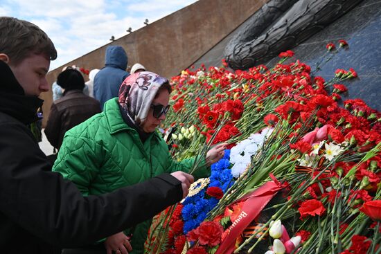 Russia WWII Victory Day Rzhev Memorial