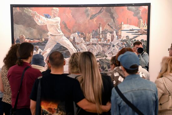 Russia WWII Victory Day Deineka Painting Exhibition