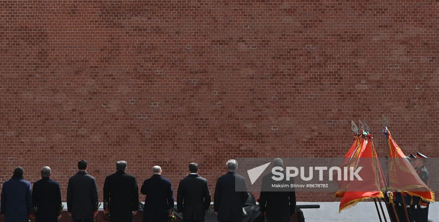 Russia Putin WWII Victory Day Wreath Laying