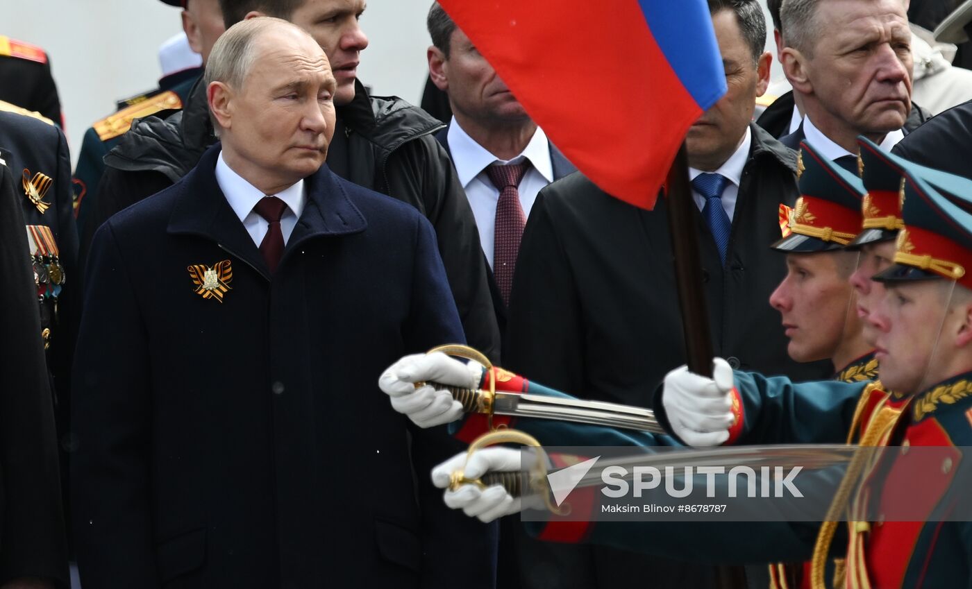 Russia Putin WWII Victory Day Wreath Laying