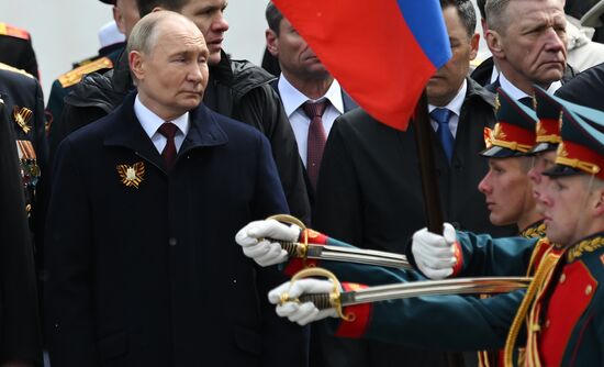 Russia Putin WWII Victory Day Wreath Laying