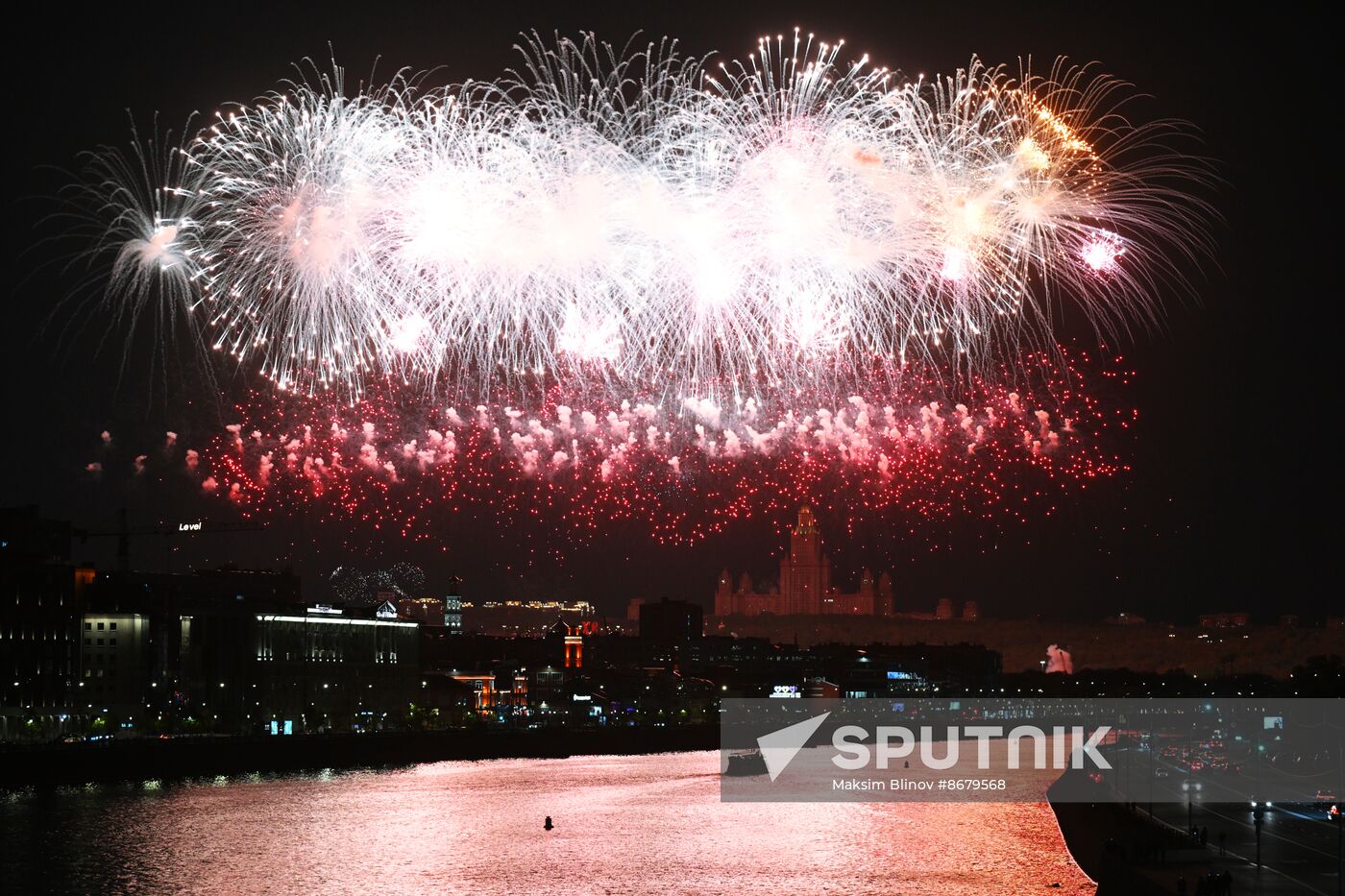 Russia WWII Victory Day Fireworks