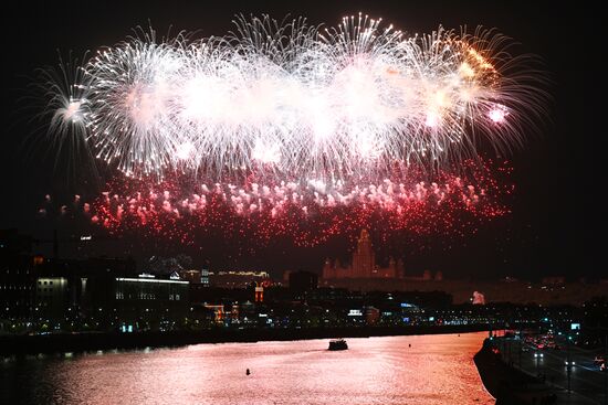 Russia WWII Victory Day Fireworks