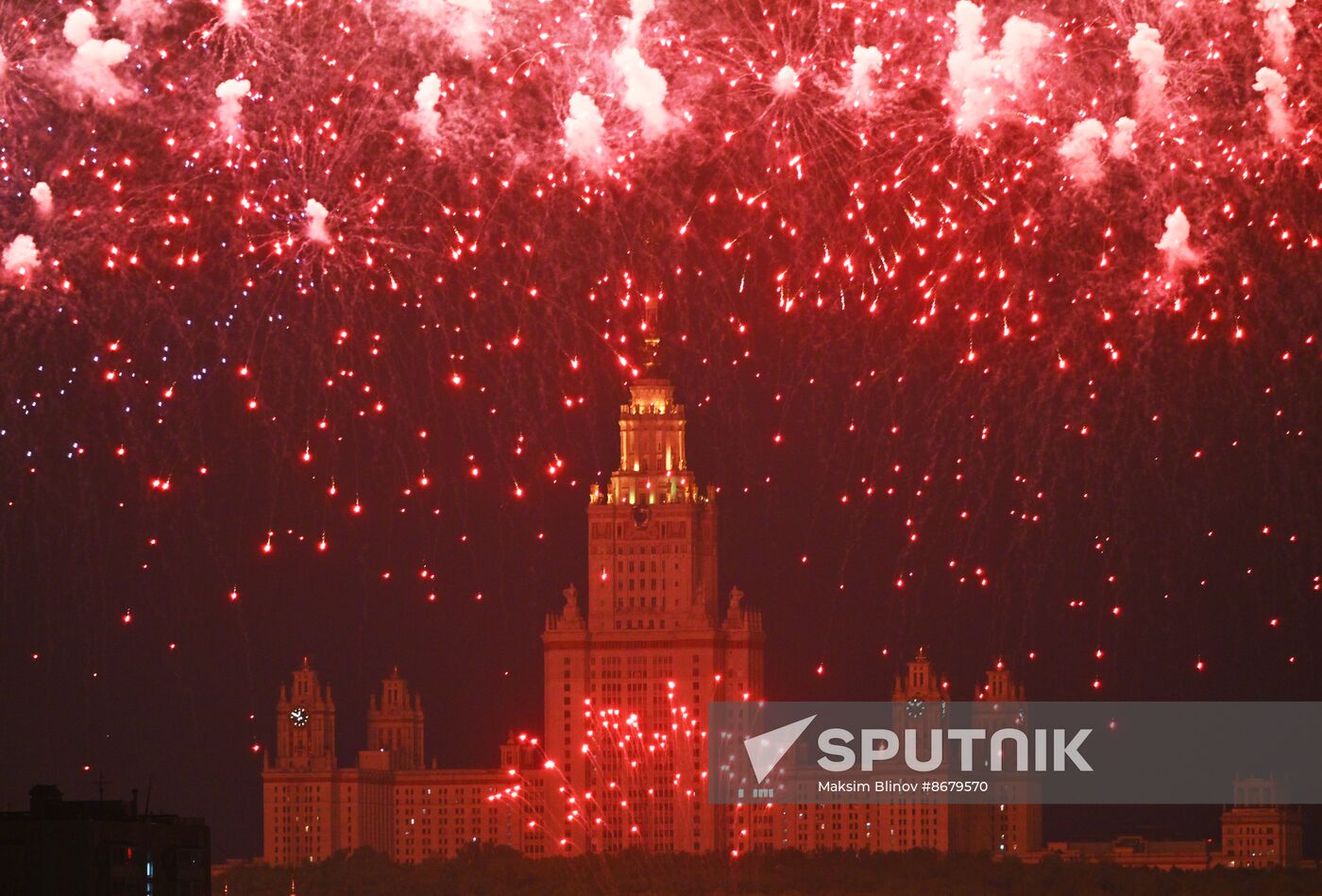 Russia WWII Victory Day Fireworks