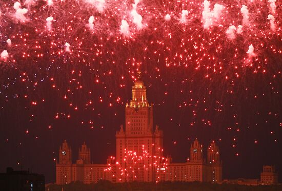 Russia WWII Victory Day Fireworks