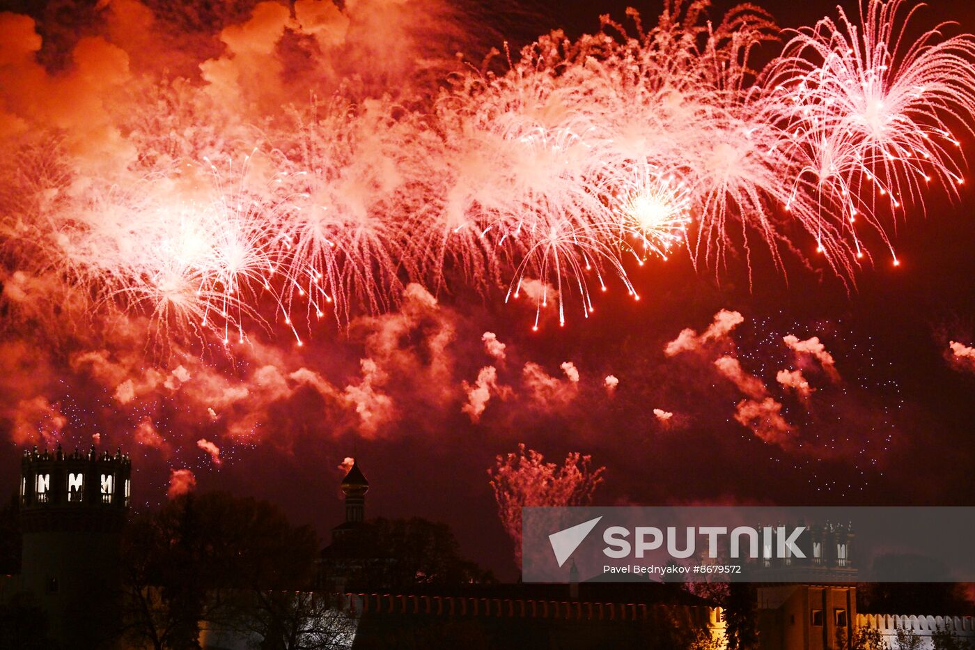 Russia WWII Victory Day Fireworks