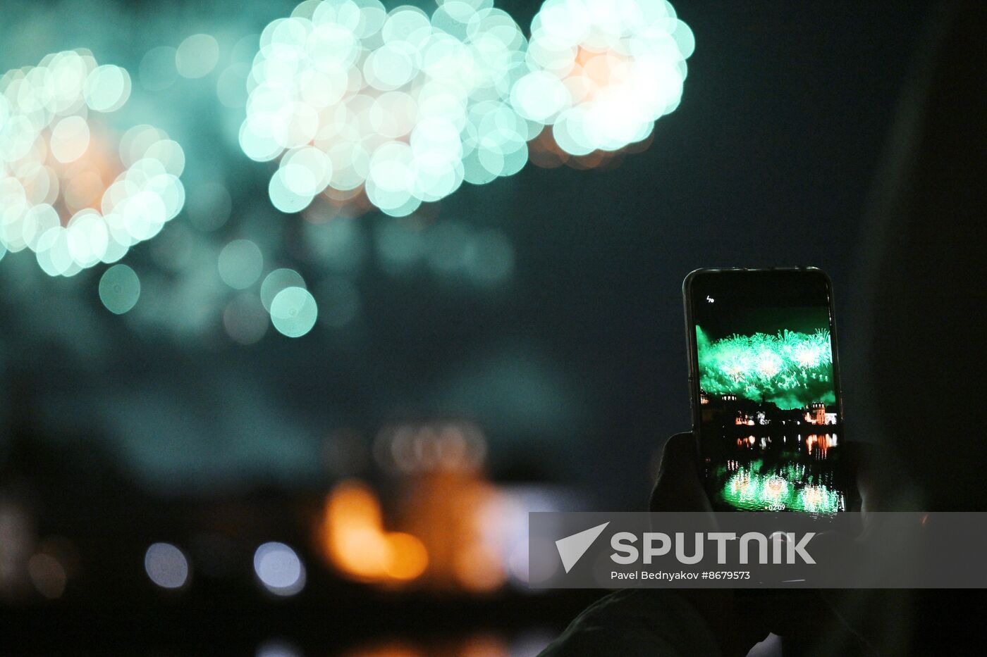 Russia WWII Victory Day Fireworks