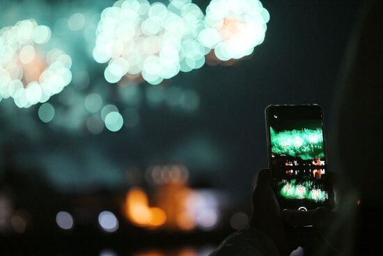 Russia WWII Victory Day Fireworks