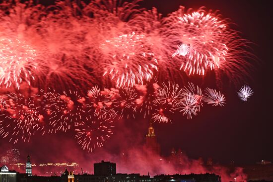 Russia WWII Victory Day Fireworks