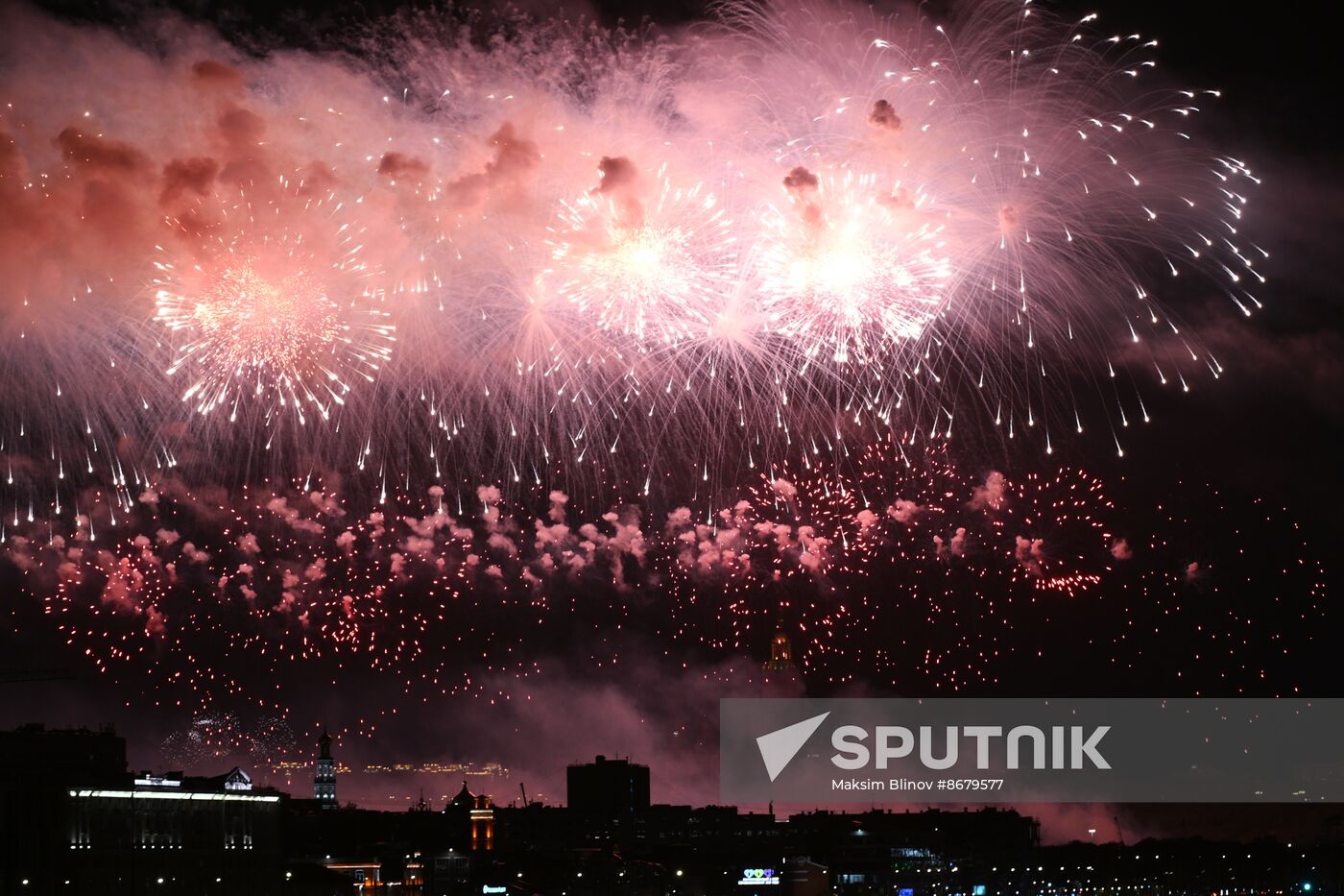 Russia WWII Victory Day Fireworks